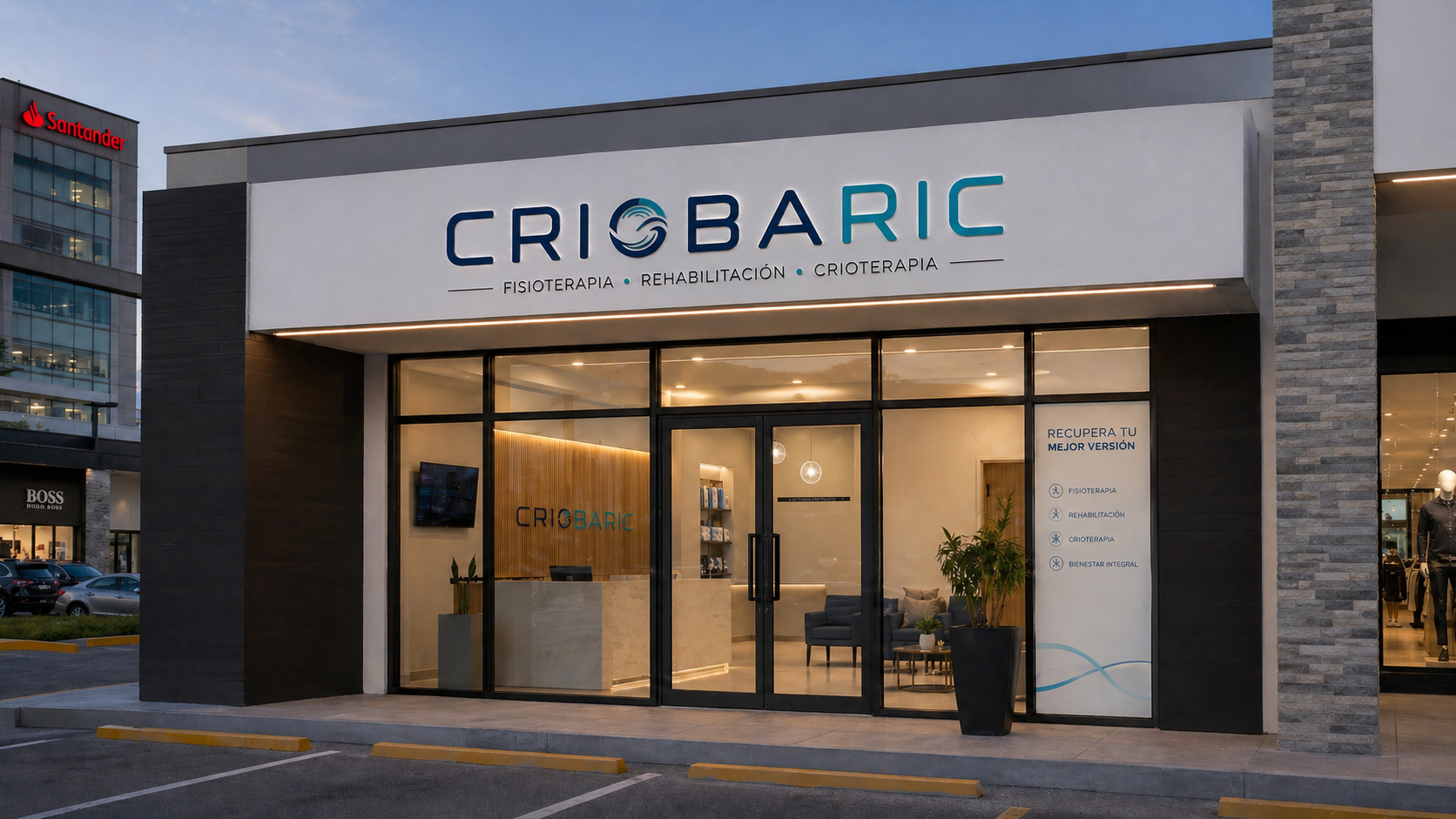Fachada de Criobaric en plaza comercial