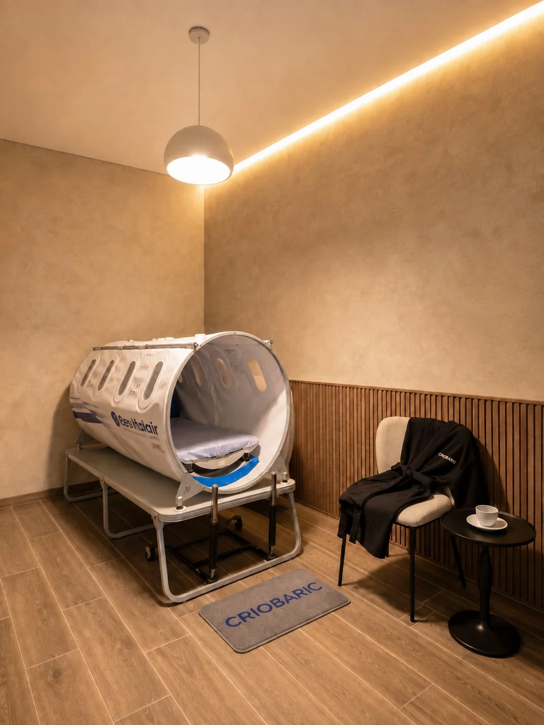 Sala y experiencia de cámara hiperbárica en Criobaric